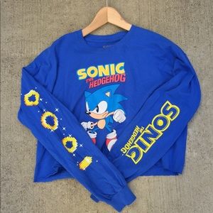 Sonic the Hedgehog long sleeve cropped tee